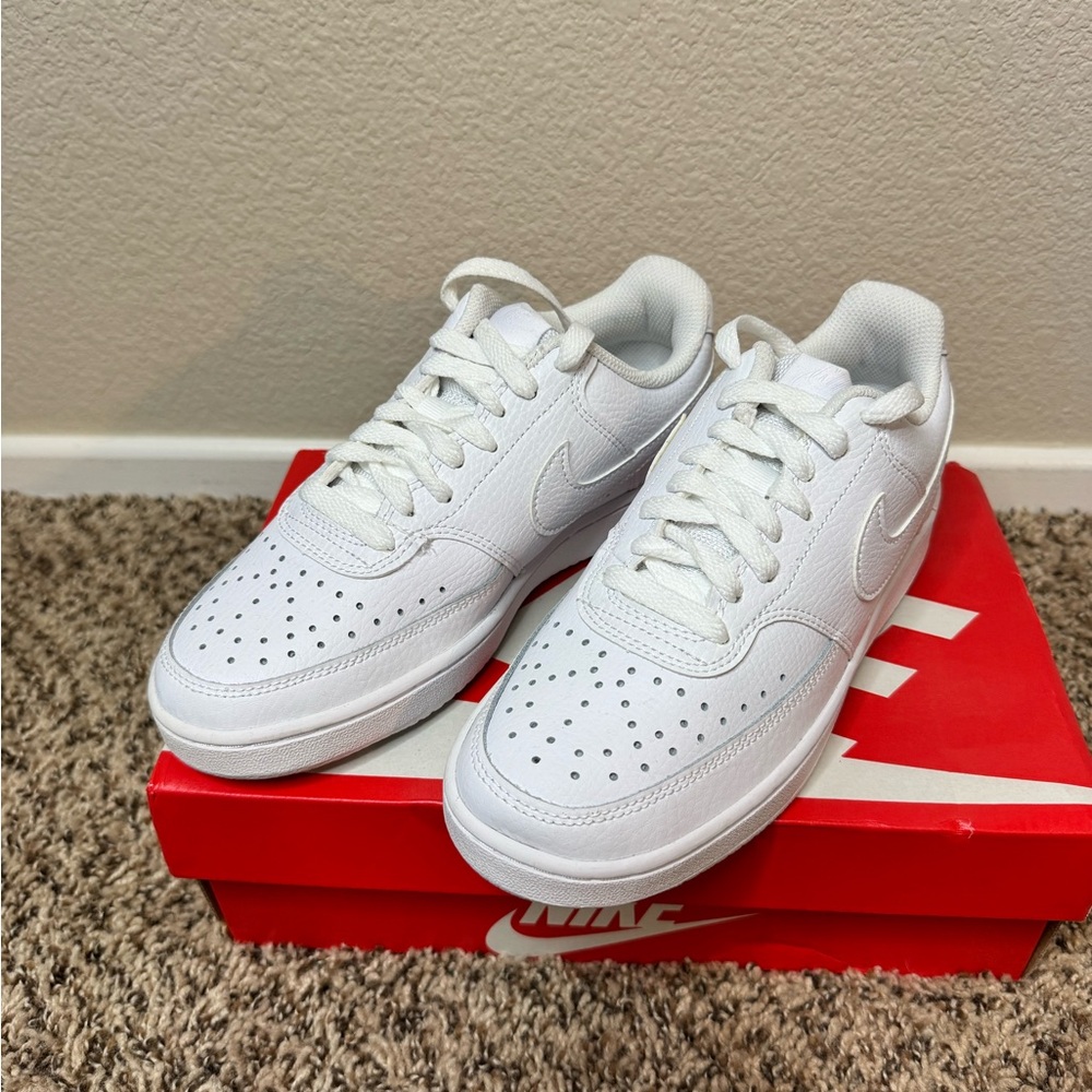 NWT White Nike Court Vision Lows Athletic Sneakers